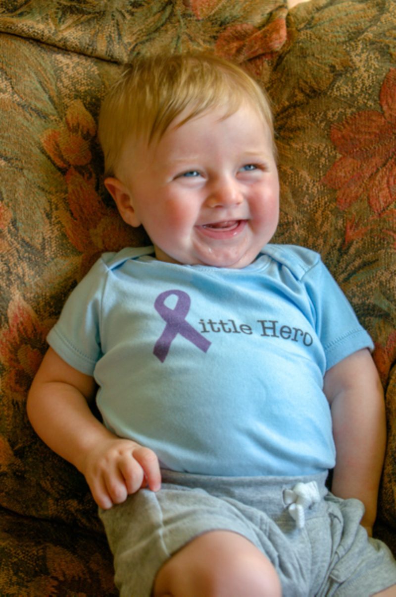 Avery in his epilepsy awareness shirt before departing for our new home in Bulgaria, August 2016.