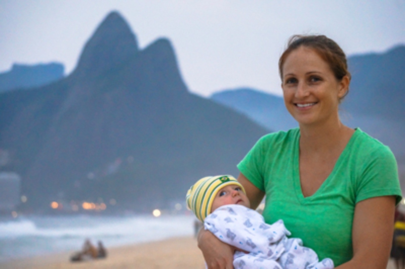 Avery and Oriana on Mother’s Day in Rio, May 2016.