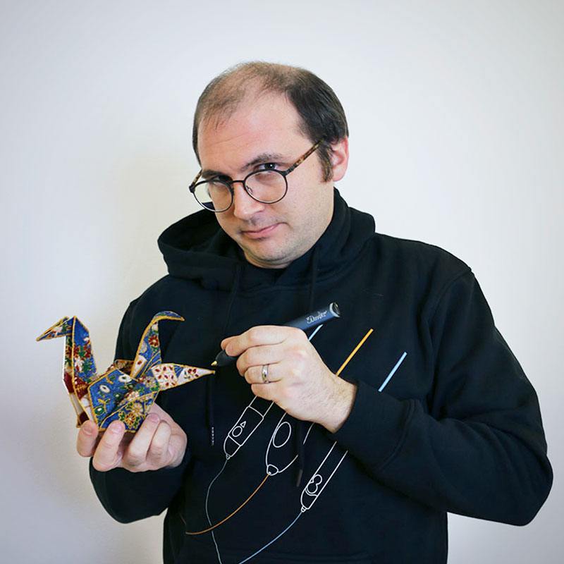 Maxwell Bogue, co-founder of WobbleWorks, Inc., the parent company of 3Doodler.