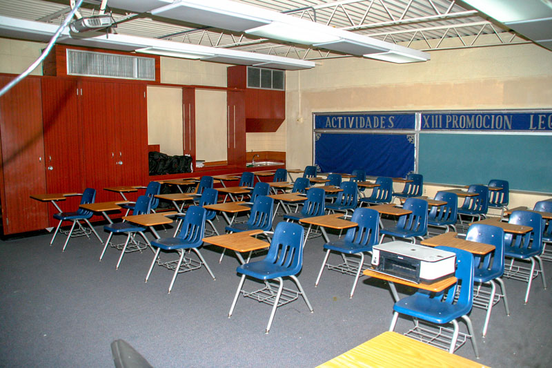 One of the classrooms prior to renovation.