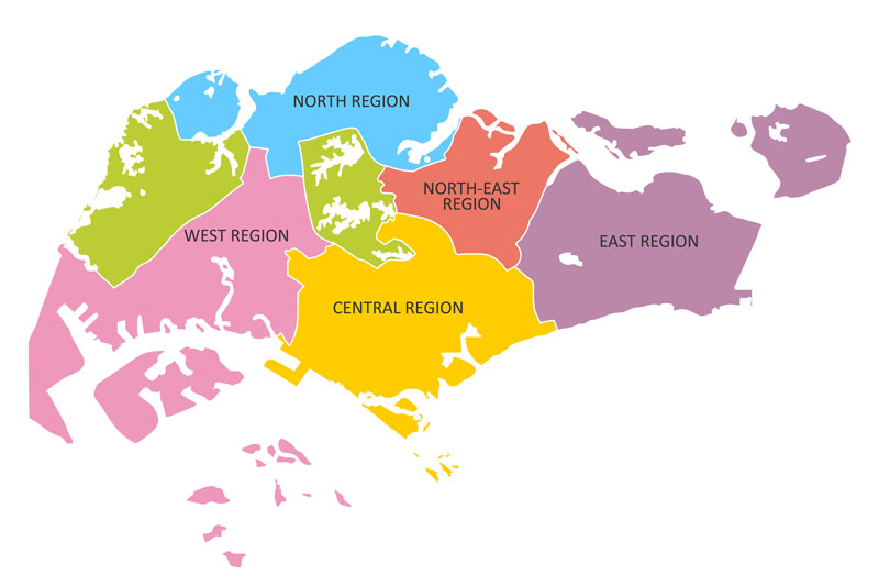 Regiones de Singapur.