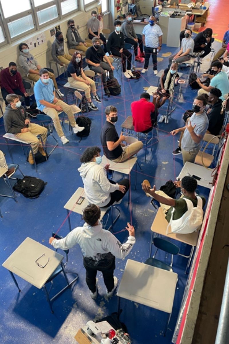 Students opening up to one another and connecting
