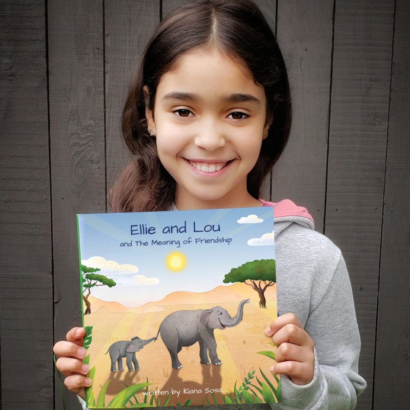 Kiana publicó su primer libro para niños, Ellie and Lou.