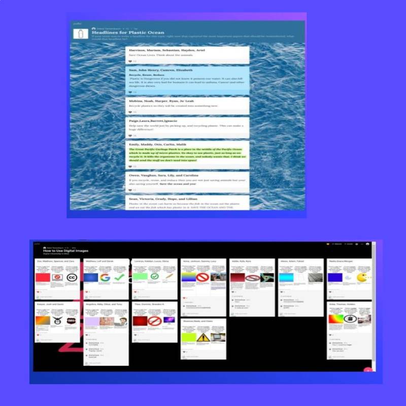 More Padlet examples.