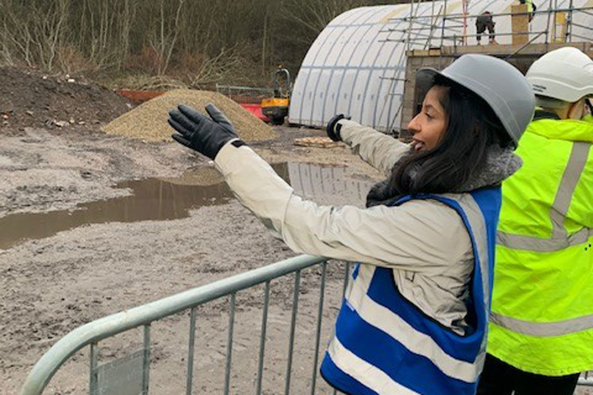 Headteacher Shazia shows us the exiting building works.
