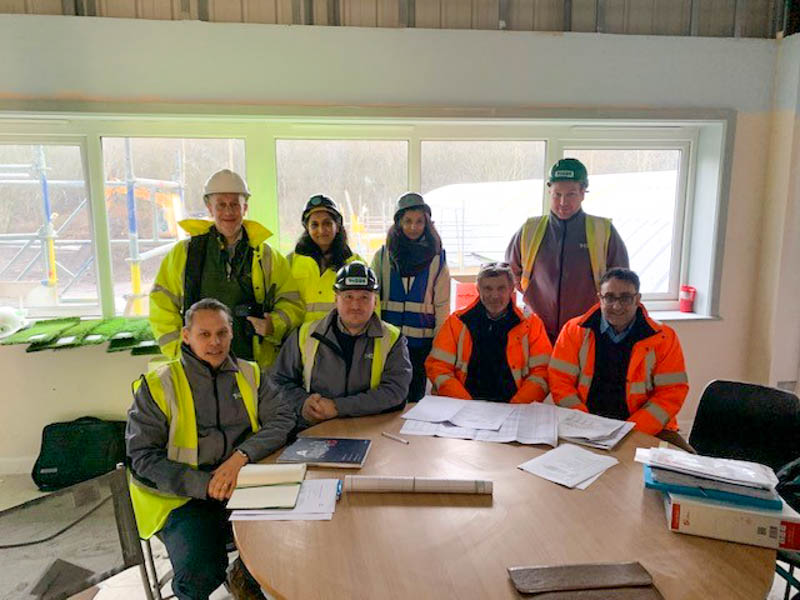 Headteacher, Shazia and the some of the new Mill School Bury team including Tyson’s Building Contractors.