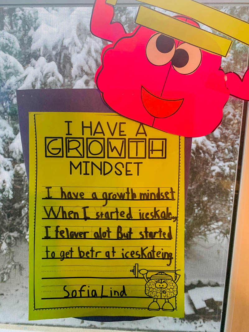 Sofia was able to recall an experience that represented a growth mindset from recent events.